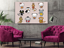 Ilustrovaný obraz Zvieratká 1760